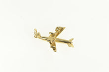 Load image into Gallery viewer, 14K 3D Jumbo Jet Airplane Plane Travel Charm/Pendant Yellow Gold