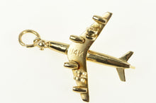 Load image into Gallery viewer, 14K 3D Jumbo Jet Airplane Plane Travel Charm/Pendant Yellow Gold