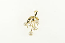 Load image into Gallery viewer, 14K Pearl Diamond Drop Fringe Statement Pendant Yellow Gold
