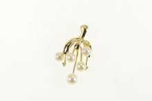 Load image into Gallery viewer, 14K Pearl Diamond Drop Fringe Statement Pendant Yellow Gold