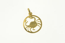 Load image into Gallery viewer, 14K Cancer Astrology Zodiac Birth Star Sign Crab Charm/Pendant Yellow Gold