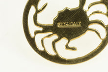 Load image into Gallery viewer, 14K Cancer Astrology Zodiac Birth Star Sign Crab Charm/Pendant Yellow Gold