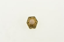 Load image into Gallery viewer, 14K Victorian Inspired Pink Coral Slide Bracelet Charm/Pendant Yellow Gold