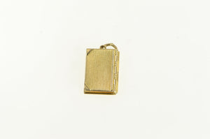 14K 3D Articulated Ornate Lords Prayer Bible Charm/Pendant Yellow Gold