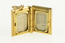 Load image into Gallery viewer, 14K 3D Articulated Ornate Lords Prayer Bible Charm/Pendant Yellow Gold