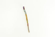 Load image into Gallery viewer, 14K Diamond Amethyst Citrine Topaz Drop Chain Pendant Yellow Gold