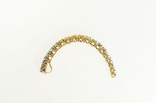 Load image into Gallery viewer, 14K Diamond Amethyst Citrine Topaz Drop Chain Pendant Yellow Gold