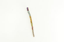 Load image into Gallery viewer, 14K Diamond Amethyst Citrine Topaz Drop Chain Pendant Yellow Gold