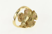 Load image into Gallery viewer, 14K Vintage Pearl Hibiscus Flower Statement Ring Yellow Gold