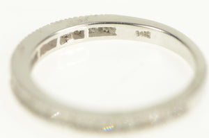 14K 0.28 Ctw Classic Diamond Vintage Wedding Band Ring White Gold