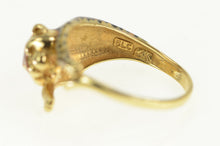 Load image into Gallery viewer, 14K Enamel Leopard Cheetah Big Cat Wrap Bypass Ring Yellow Gold