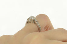 Load image into Gallery viewer, 10K 0.50 Ctw Diamond Round Cluster Engagement Ring White Gold