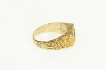 Load image into Gallery viewer, 14K 1940&#39;s Masonic Ornate G Compass Square Ring Yellow Gold