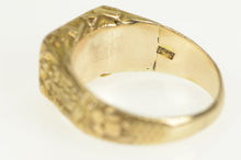 Load image into Gallery viewer, 14K 1940&#39;s Masonic Ornate G Compass Square Ring Yellow Gold