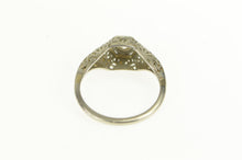 Load image into Gallery viewer, 14K Art Deco Filigree Promise Engagement Vintage Ring White Gold