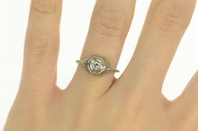 Load image into Gallery viewer, 14K Art Deco Filigree Promise Engagement Vintage Ring White Gold