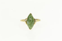 Load image into Gallery viewer, 14K 1960&#39;s Nephrite Marquise Vintage Retro Ring Yellow Gold