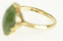 Load image into Gallery viewer, 14K 1960&#39;s Nephrite Marquise Vintage Retro Ring Yellow Gold