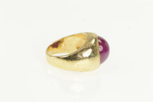 Load image into Gallery viewer, 14K Oval Syn. Star Ruby Cabochon Vintage Retro Ring Yellow Gold