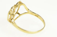 Load image into Gallery viewer, 10K Textured K Initial Monogram Name Heart Love Ring Yellow Gold