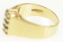 Load image into Gallery viewer, 14K Squared Sapphire Vintage Graduated Statement Ring Yellow Gold