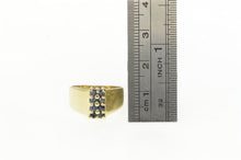 Load image into Gallery viewer, 14K Squared Sapphire Vintage Graduated Statement Ring Yellow Gold
