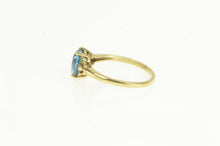 Load image into Gallery viewer, 14K Heart Blue Topaz Victorian Love Symbol Classic Ring Yellow Gold