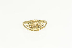 14K Vintage Pisces Astrology Fish Zodiac Star Sign Ring Yellow Gold