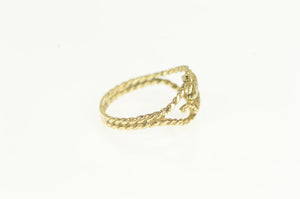 14K Vintage Pisces Astrology Fish Zodiac Star Sign Ring Yellow Gold