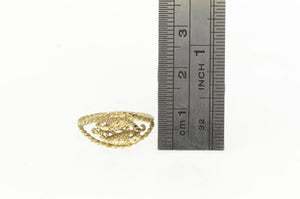 14K Vintage Pisces Astrology Fish Zodiac Star Sign Ring Yellow Gold