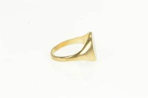 10K Oval Vintage Classic Blank Signet Initial Childs Ring Yellow Gold