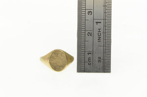 10K Oval Vintage Classic Blank Signet Initial Childs Ring Yellow Gold