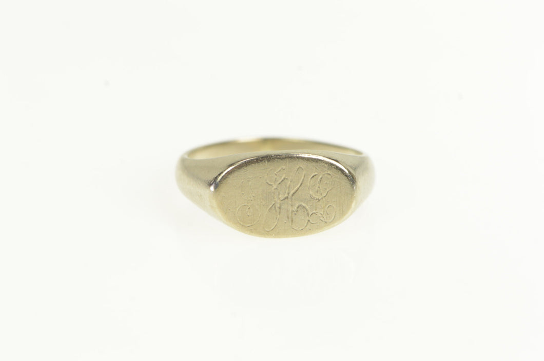 10K J H L Engraved Monogram Vintage Name Initial Ring Yellow Gold