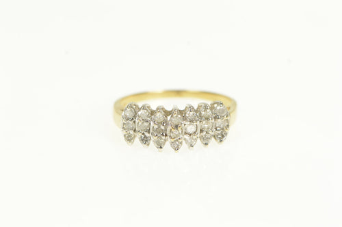 10K Marquise Cluster Diamond Statement Wedding Ring Yellow Gold
