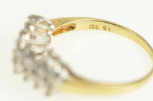 Load image into Gallery viewer, 10K Marquise Cluster Diamond Statement Wedding Ring Yellow Gold
