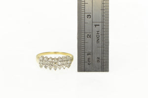 10K Marquise Cluster Diamond Statement Wedding Ring Yellow Gold