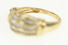 Load image into Gallery viewer, 10K Diamond Classic Tiered Statement Band Ring Yellow Gold
