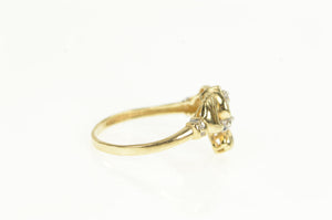 10K Diamond Claddagh Traditional Celtic Loyalty Ring Yellow Gold