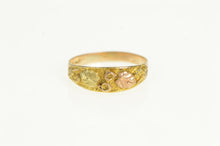 Load image into Gallery viewer, 14K Black Hills Leaf Graduated Vintage Band Ring Yellow Gold