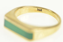 Load image into Gallery viewer, 14K Squared Aventurine Inlay Stackable Statement Ring Yellow Gold
