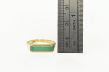 Load image into Gallery viewer, 14K Squared Aventurine Inlay Stackable Statement Ring Yellow Gold