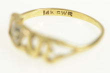 Load image into Gallery viewer, 14K Love Diamond Accent Promise Valentine Heart Ring Yellow Gold