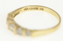 Load image into Gallery viewer, 14K Five Stone Classic Vintage CZ Wedding Band Ring Yellow Gold