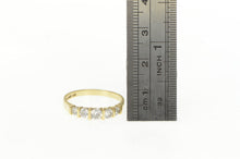 Load image into Gallery viewer, 14K Five Stone Classic Vintage CZ Wedding Band Ring Yellow Gold
