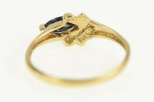 Load image into Gallery viewer, 10K Marquise Sapphire Diamond Accent Vintage Ring Yellow Gold