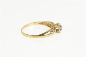 10K 1940's Classic Diamond Promise Valentine's Ring Yellow Gold