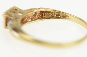 10K 1940's Classic Diamond Promise Valentine's Ring Yellow Gold