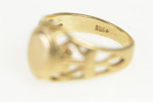 Load image into Gallery viewer, 10K Oval Monogram Signet Engravable Scroll Design Ring Yellow Gold