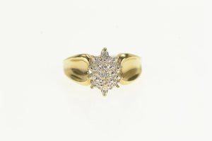 10K Marquise Diamond Vintage Cluster Statement Ring Yellow Gold