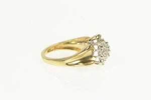 10K Marquise Diamond Vintage Cluster Statement Ring Yellow Gold